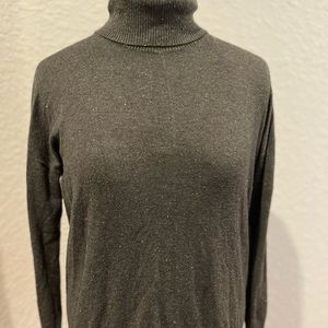 Dark Gray Heather Philomena Petti Tutleneck Sweater Long Winter Fall Clothes